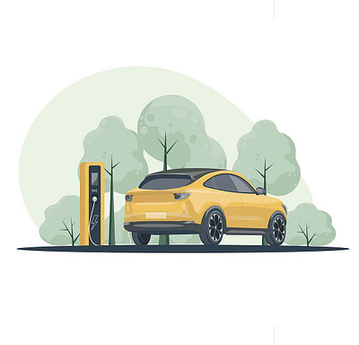 Vector illustration of a charging station. graphic design illustration vector