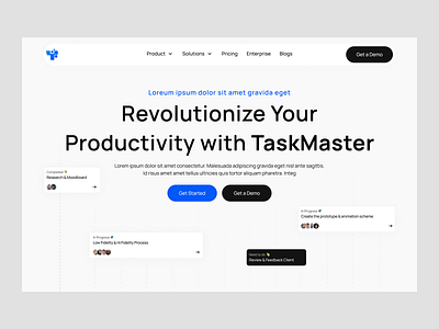 TaskMaster: Landing Page best shot colors design landing page management task task management ui ux web website