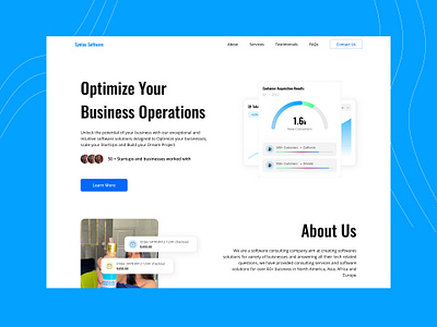 Syntax Software Landing Page UI design mobile ui ux