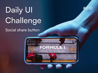 #010 - Social Share Button - Daily UI Challenge app dailyui design high fidelity mockup netflix prototype share share button smartphone ui ux