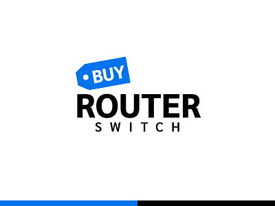 BuyRouterSwitch - Logo black and blue logo buy logo buy router logo router logo router switch