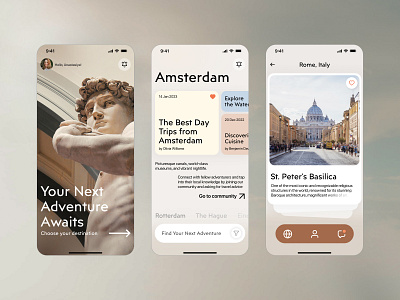 Travel App Design app app design design ios minimal design mobile app mobile application tourism travel design traveler trip trip planning typography ui ux vacation