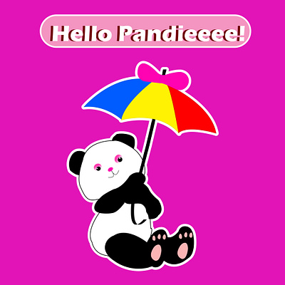 Panda Sticker cartoon illustrations cartoonic characters comics cute stickers
