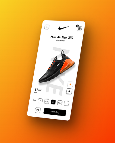 Nike Shopping Screen 👟 design graphic design redesign ui uiux