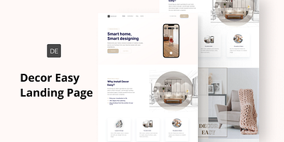 Decor Easy Landing Page 2d branding daily ui decor design graphic design landing page trending ui ui ux ux design visual web design