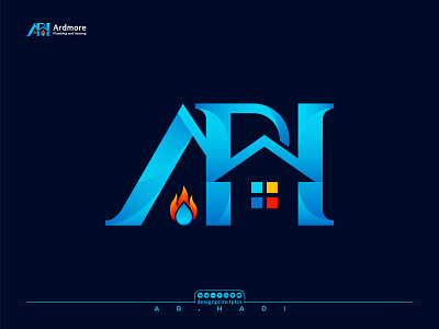 APH Letter Logo Mark For Plumbing And Home Heating aph aph letter logo mark ardmore branding heating home home heating house letter logo logo plumbing