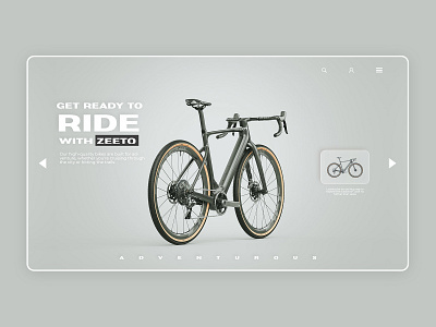 Modern Cycle attractive banner bicycle clean creative cycle e commerce graphic design gray landing page landing page design shopping simple ui unique ux web web design