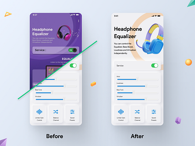 Music Equalizer App app design branding freelancer neumorphism ui ui uiux websdesign