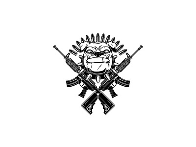Military dog design dog graphic design gun illustration logo military procreate rifle soldier