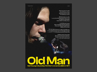 029 Neil Young acoustic artist bbc branding cartaz clean concert graphic design grid illustrator layout neil neil young old man photshop poster posters song type young