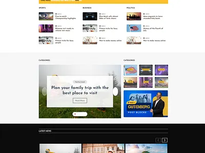 FancyPost - Blog Template - Magazine Niche block branding design elementor gutenberg magazine template web page wordpress wpforhad