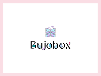 Bujobox logo box branding butterfly graphic design icon identity illustration logo logotype planner vector