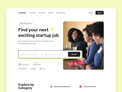 JobHappy Hero Banner findjob ui