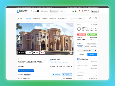 DAR Auction Bidding page front end development