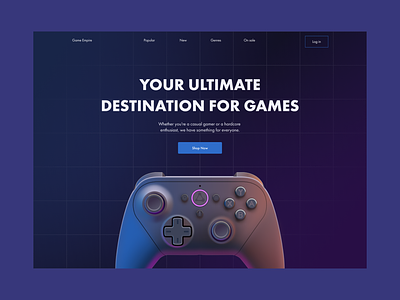 Game Empire : Website Hero Section 3d buy game buy games game empire gaming company gaming site gaming web gaming website joystick joystick website pc playstation selling games web tech site tech website ui design ui ux design web web design xbox