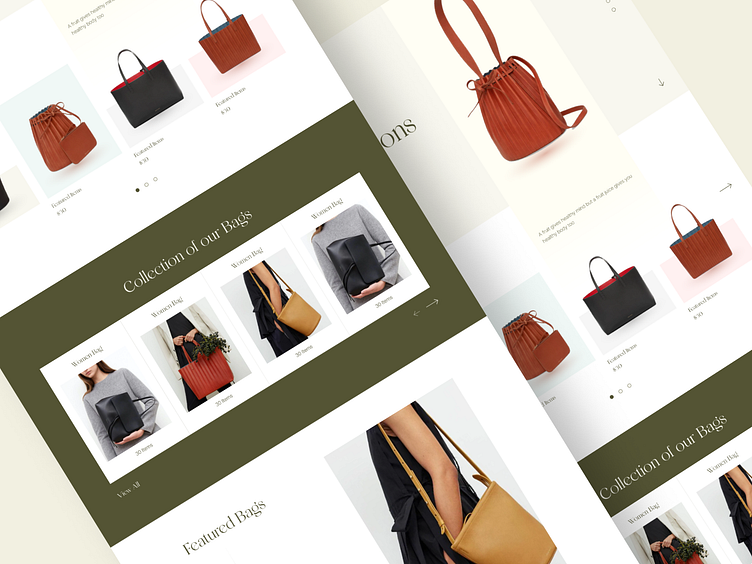Women Bags Shop site Design by Kamrul Hossain for Design Kuthir on