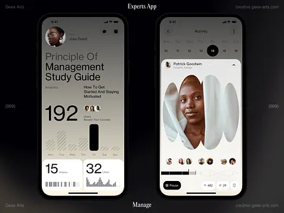 Manage dashboard homepage interface ios iphone mobile news social time
