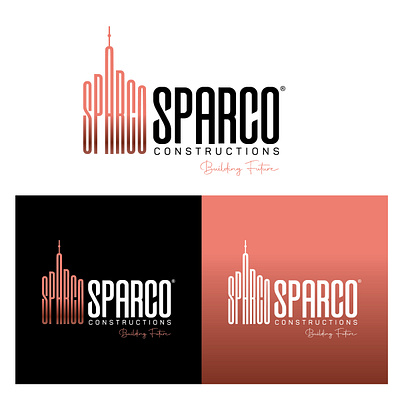 Sparco Construction Companay Logo Design + Moodboard builders construction developers graphic design logo logodesign monogram moodboard