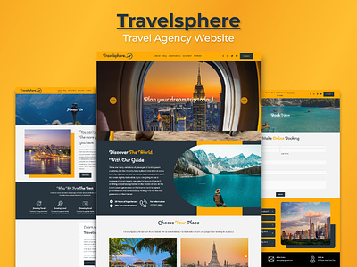 Travelsphere | Travel Agency Website ideas inspiration landing page modern professional website squarespace squarespace websites template travel agency travelagency traveling travelsphere uiux website website for tourism