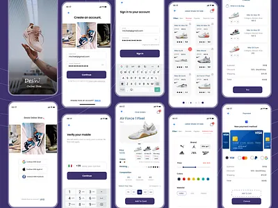 online shop animation app branding clothing graphic design illustration logo motion graphics shoe shopping ux vector