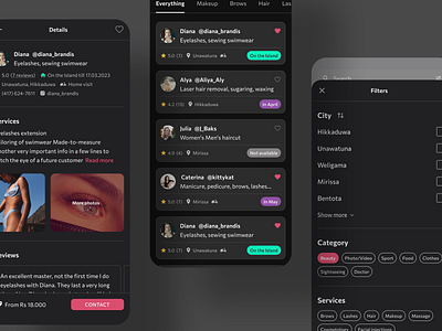 Beauty Service App for Telegram Bot android appdesign beautyapp botdesign ios mobiledesign telegrambot ui ux webdesign