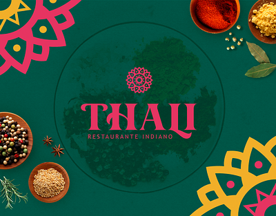 Thali restaurante Indiano - Branding/Identidade Visual branding design food graphic design illustration logo visual identity