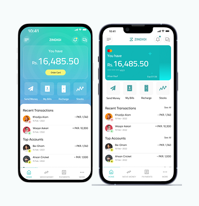 Zindigi app home screens bankingapp fintechapp zindigiapp