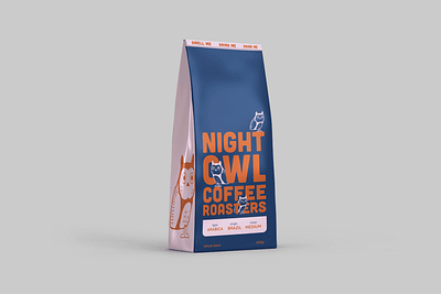 Night Owl Coffee Roasters Package Design branding coffee coffee beans design graphic design illustration owl package packagedesign ui