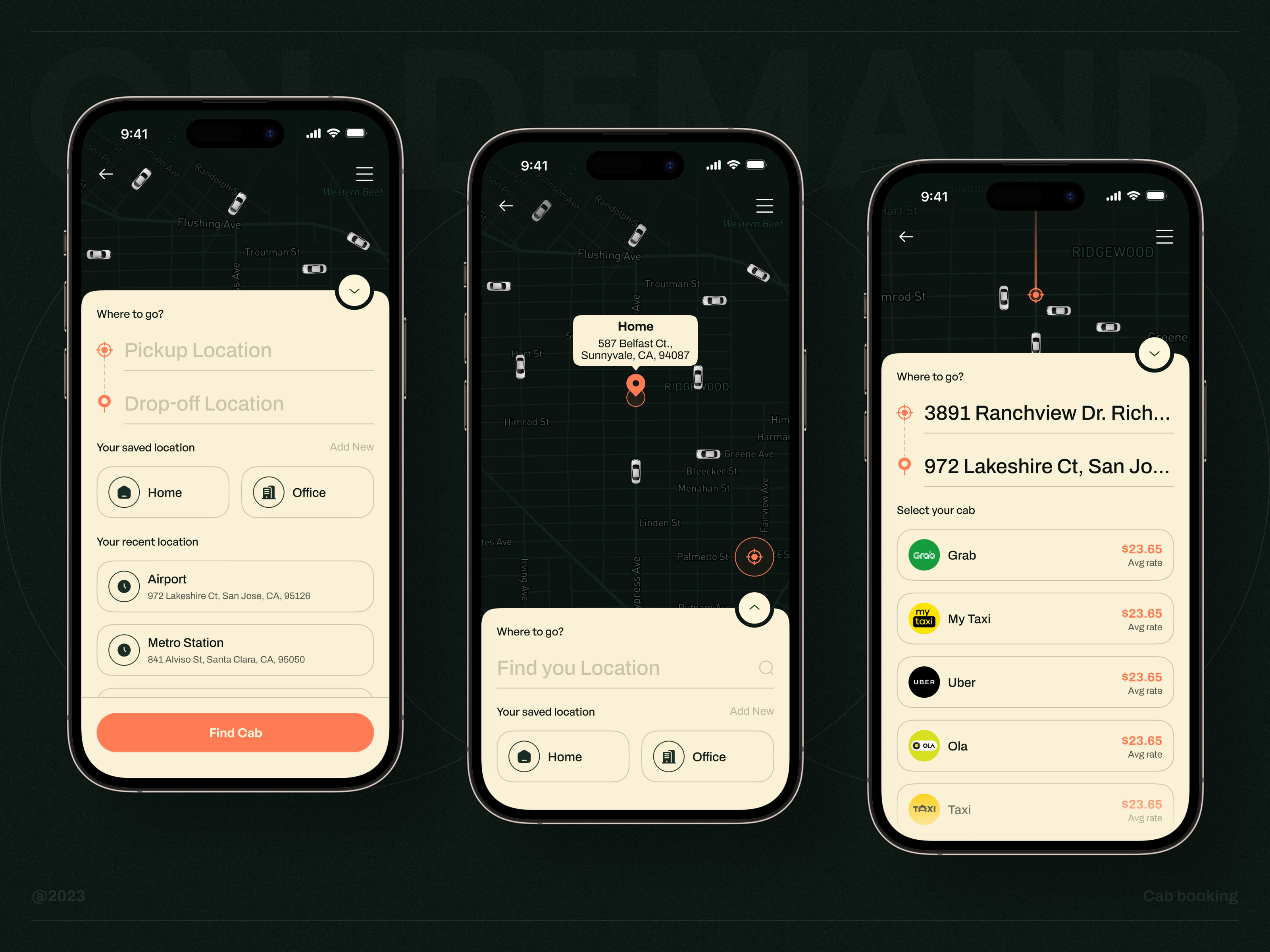 Cab Booking - On-Demand App By 300Mind UI/UX For 300Mind On Dribbble