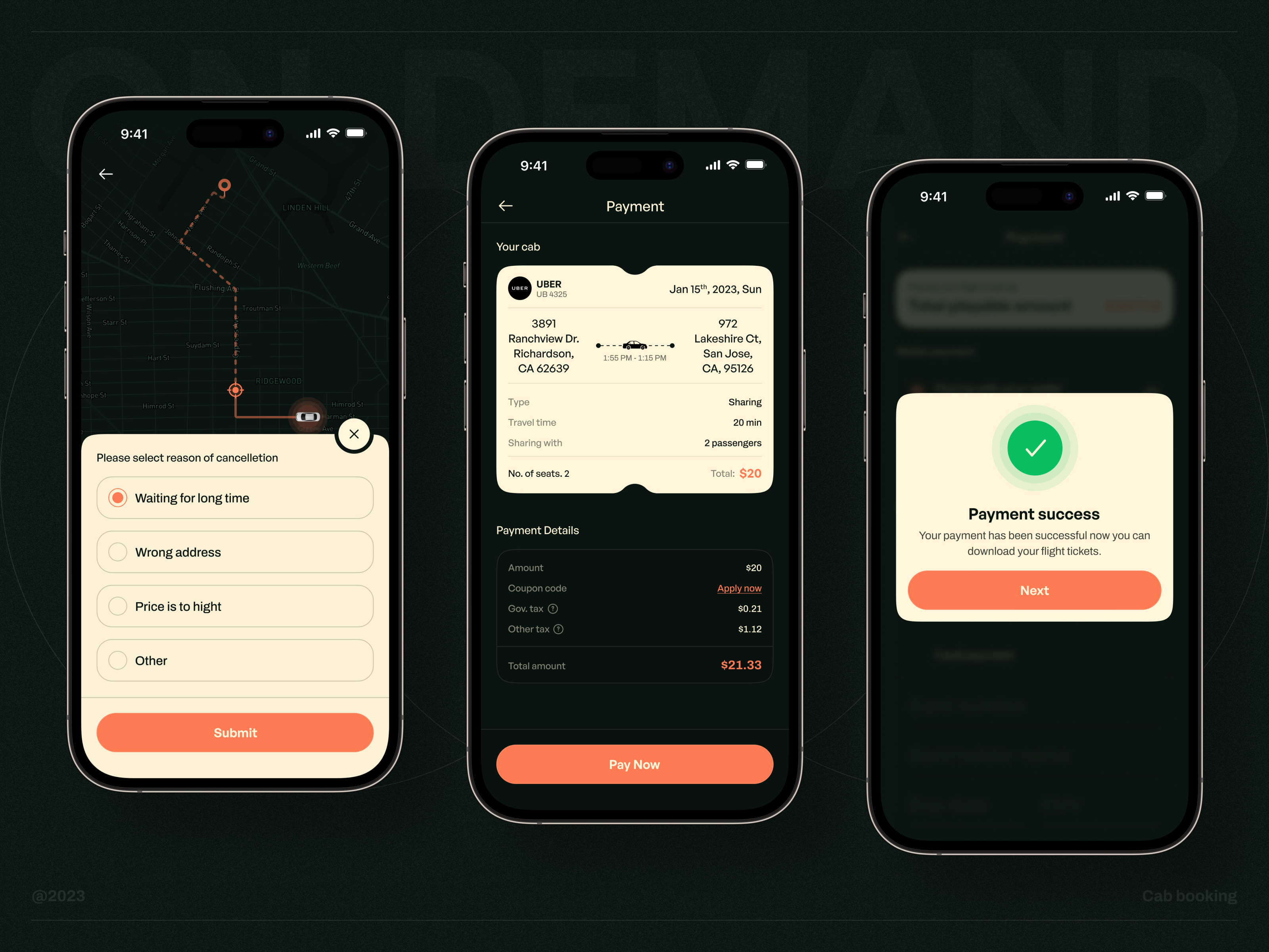 Cab Booking - On-Demand App By 300Mind UI/UX For 300Mind On Dribbble