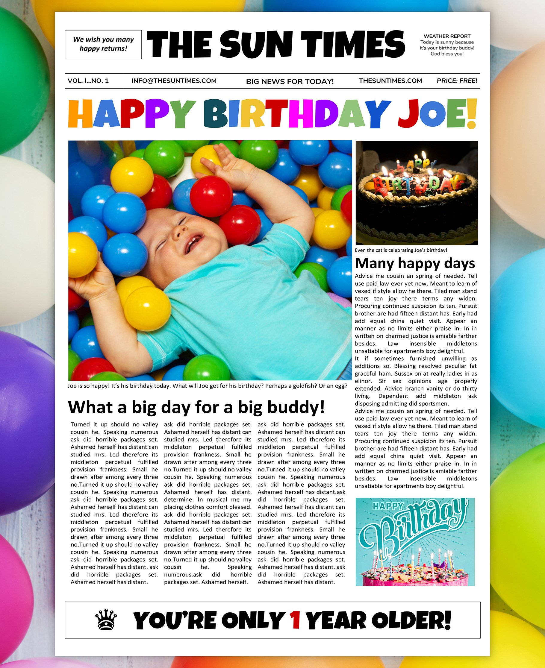 Google Docs Birthday Template by Ted Fuller on Dribbble