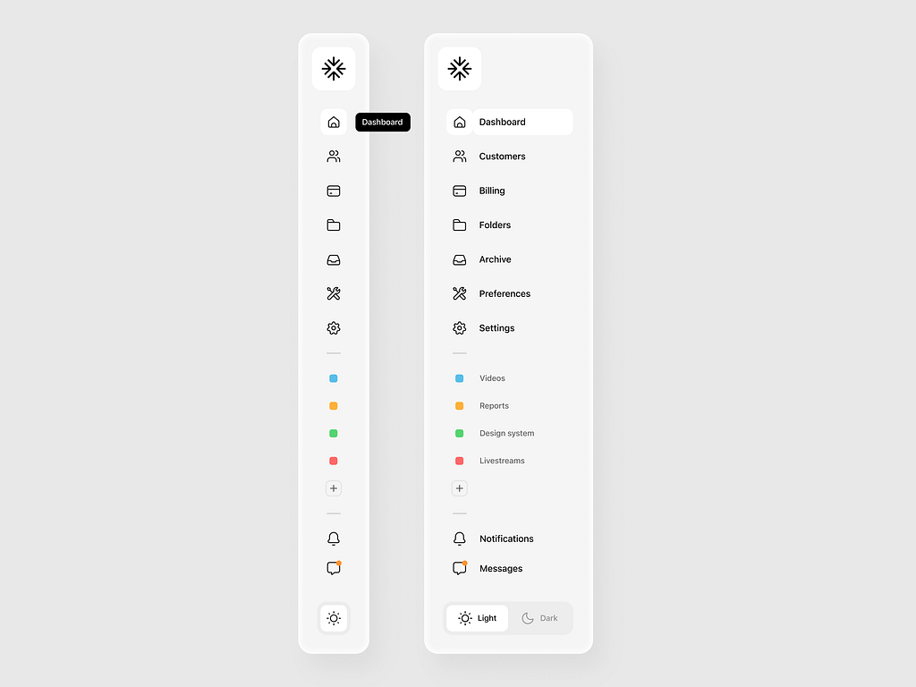 Sidebar Navigation UI by Jaber on Dribbble