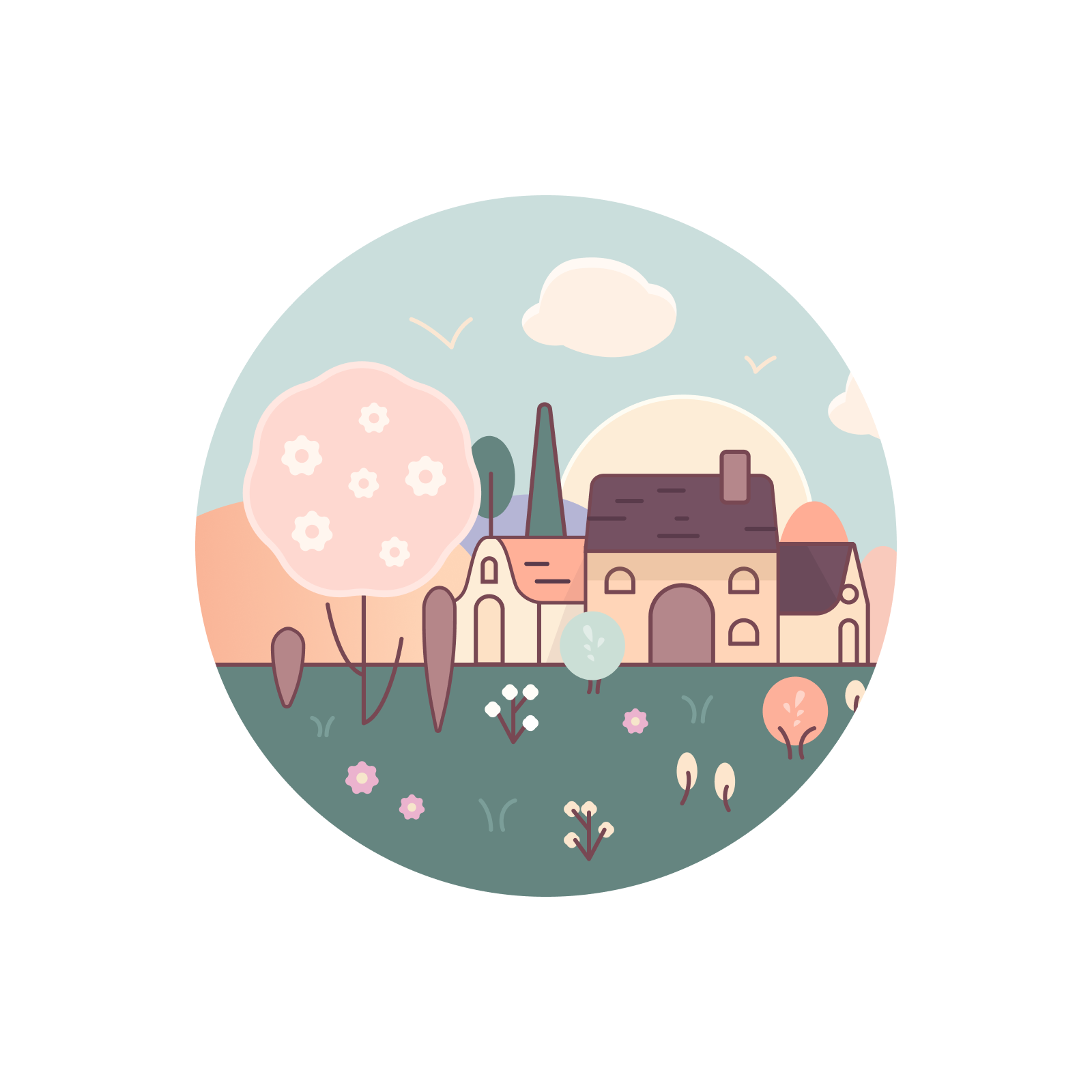 It's Spring, my Pals badge design graphic design illustration vector