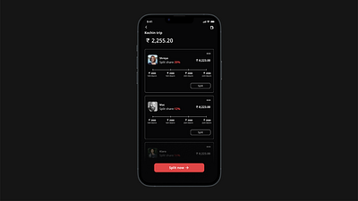 Split app design design figma ios mobile app splitapp ui ui design ux viral website