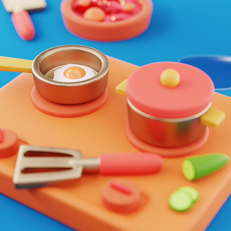 Miniature Cooking by Oren Leventar Digtal Art on Dribbble