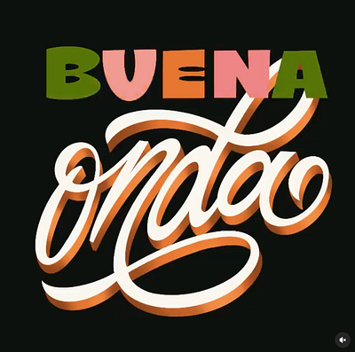 Buena Onda design hand drawn hand lettering illustration lettering script type typography