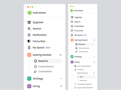 Sidebar Navigation 🚀 | Hugeicons Pro duotone nav menu navigation product nav saas sidebar sidenav twotone ui design upgrade