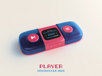 Toy - Player 3d 3d modeling 3dsmax c4d design icon illustration music player product render toy ui ux vray webshocker website