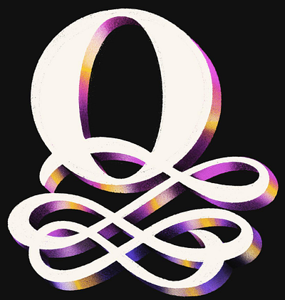 Q drop cap design hand drawn hand lettering illustration lettering logo script type typography