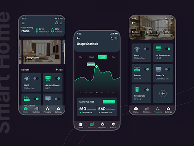 Smart Home appdesign home automation home monitoring mobileapp smart home smart home assistant smart home automation smart home device ui