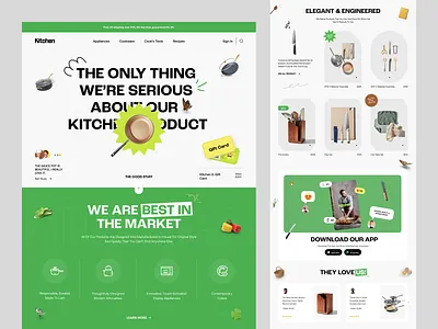 Kitchen Equipment Website cabinet ceramics clean cooking design dish e commerece kitchen landing page minimal orix premium product startup uiux web web design web header webdesign website