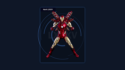 Levitating Effect Iron Man Card HTML and CSS animation graphic design motion graphics ui