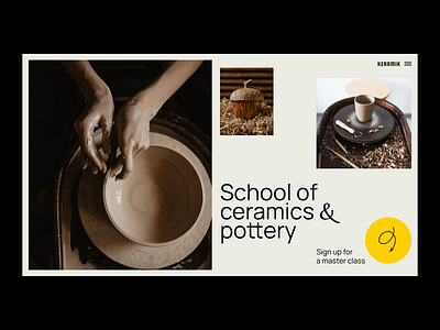 Web site School of ceramic design school site ui ux webdesign