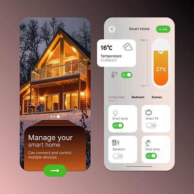 Smart Home App - UIDesignz app branding dashboard design graphic design illustration logo mobile app design ui ux