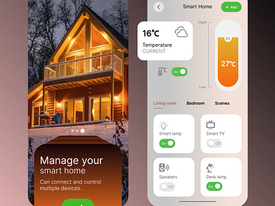 Smart Home App - UIDesignz app branding dashboard design graphic design illustration logo mobile app design ui ux