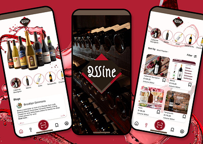 Wine selling app design (7pages) app branding design graphic design logo ui ux vector