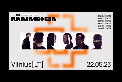 Rammstein band website design site ui ux webdesign