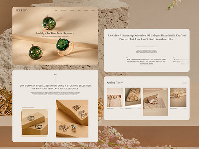 Premium Jewelry Pieces anding page beauty branding catalogue design e commerce fashion figma graphic design jewellery jewerly lookbook marketplace store typography ui ux web webdesign website