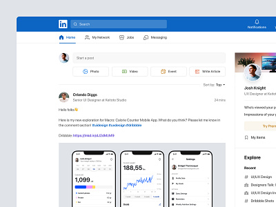 LinkedIn Feed Redesign