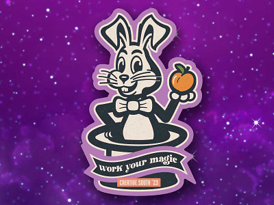 Magic Rabbit illustration illustrator logo magic rabbit sticker